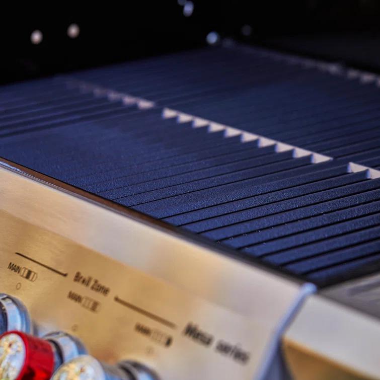 Monument Grills Mesa 415BZ,4-Burner Liquid Propane Infrared Gas Grill with Side Burner and Cabinet, 62,000 BTU – Perfect for Family BBQs