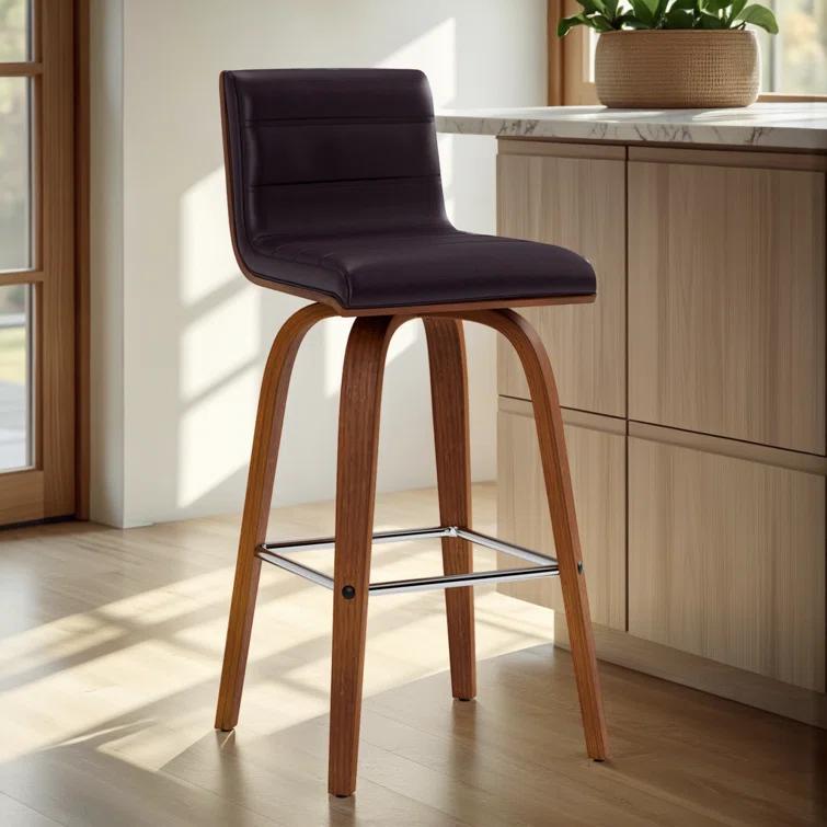 Biance Solid Wood Swivel Bar & Counter Stool