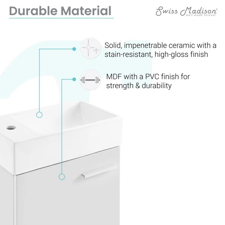 Colmer 18" Wall-Mounted Bathroom Vanity