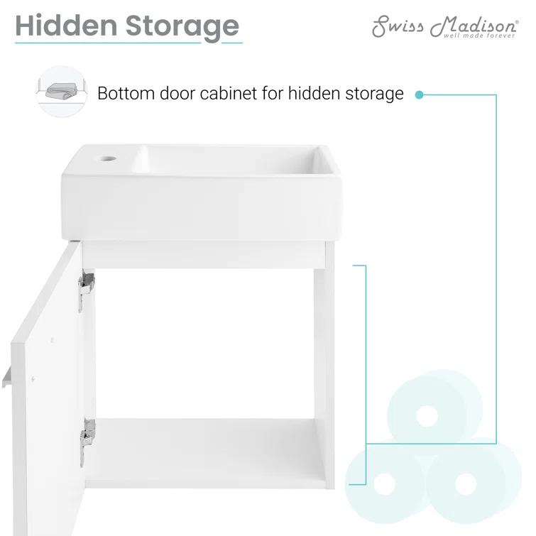 Colmer 18" Wall-Mounted Bathroom Vanity