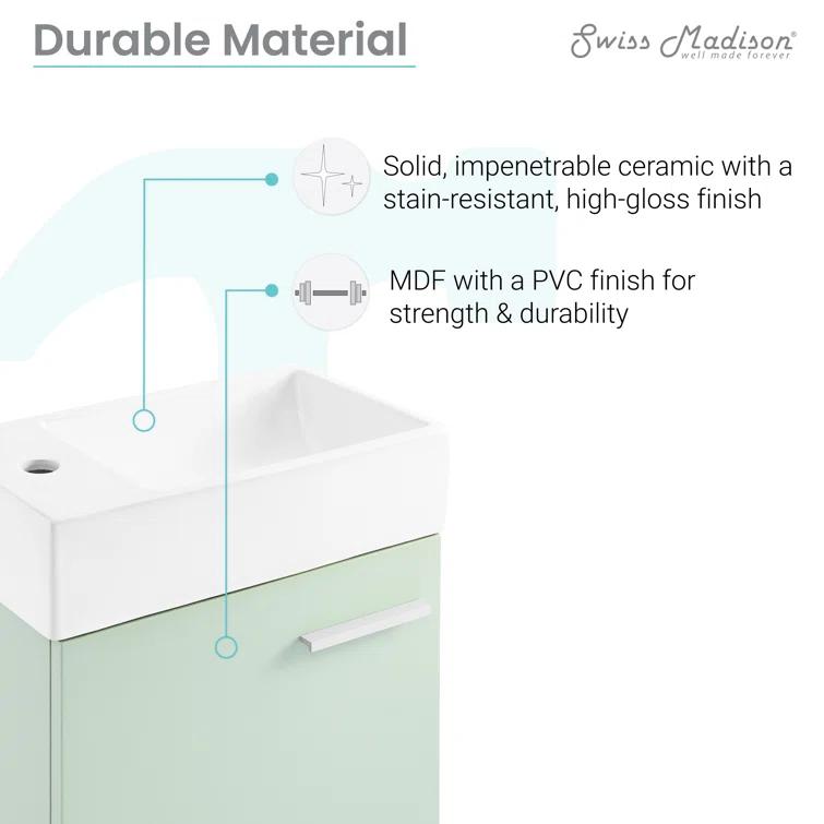 Colmer 18" Wall-Mounted Bathroom Vanity