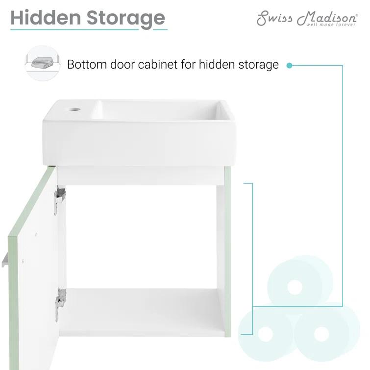 Colmer 18" Wall-Mounted Bathroom Vanity