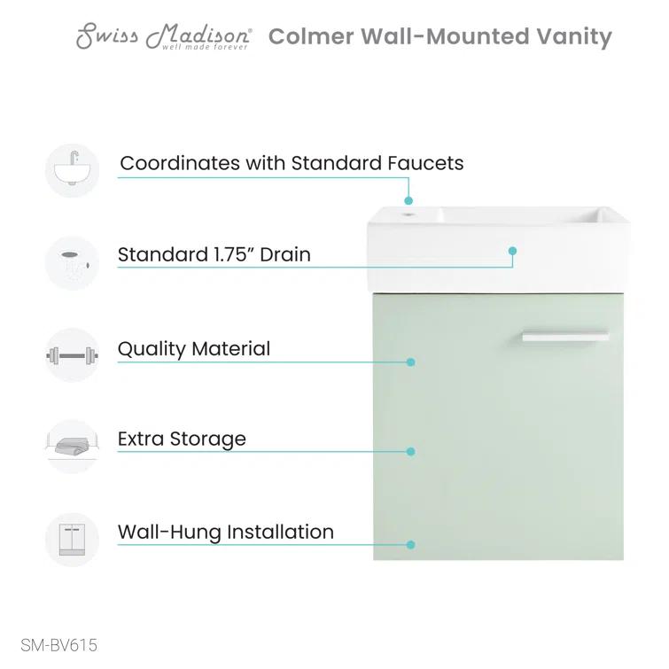 Colmer 18" Wall-Mounted Bathroom Vanity