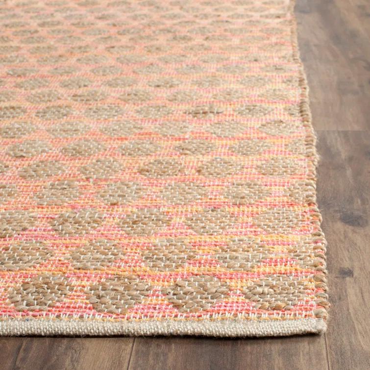 Arria Cape Cod Hand Woven 80% Jute, 20% Cotton Polka Dots Rug