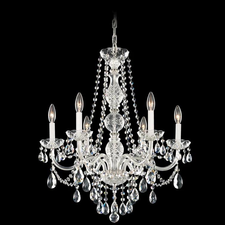 Arlington 6 - Light Glass Classic / Traditional Chandelier
