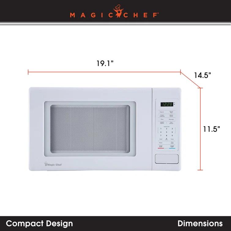 Magic Chef 0.9 Cubic Feet 900 Watt Countertop Microwave