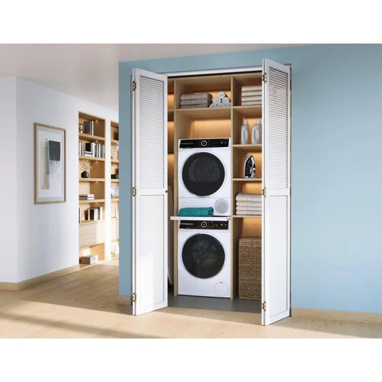 Bosch 500 Series White Smart Front Load Washer with Stainless Steel Drum