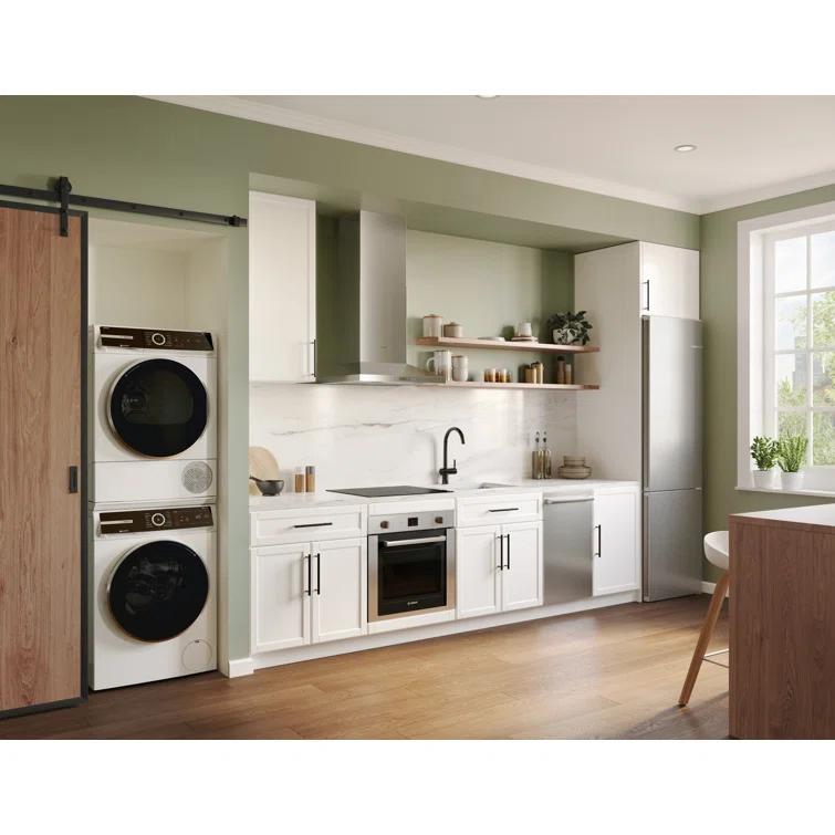 Bosch 500 Series White Smart Front Load Washer with Stainless Steel Drum