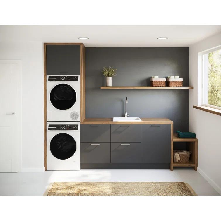 Bosch 500 Series White Smart Front Load Washer with Stainless Steel Drum