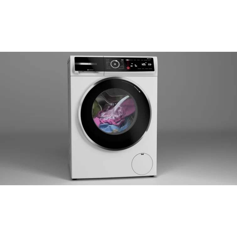 Bosch 500 Series White Smart Front Load Washer with Stainless Steel Drum