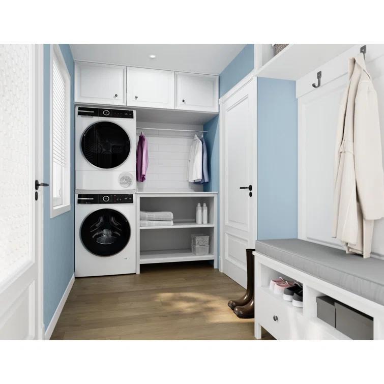 Bosch 500 Series White Smart Front Load Washer with Stainless Steel Drum