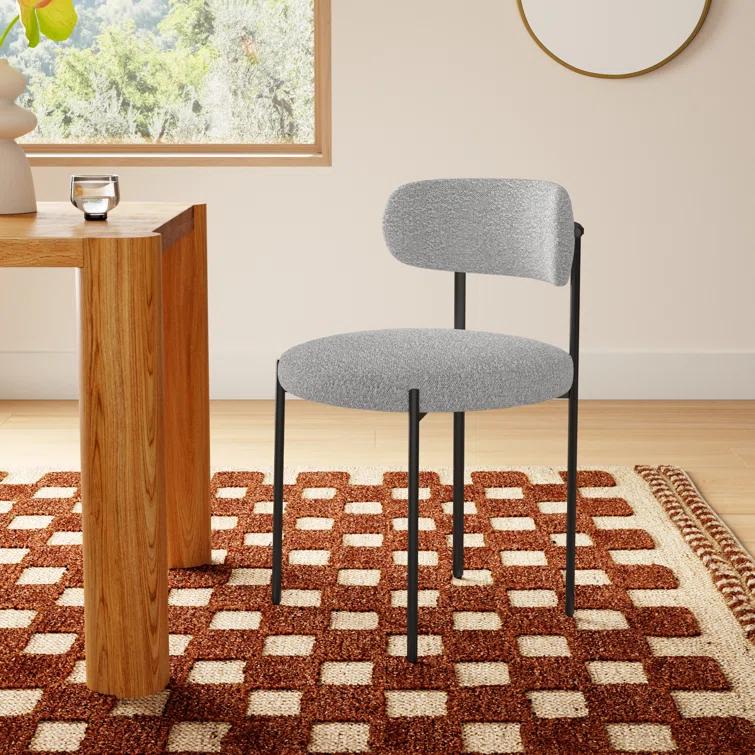 Sherwood Solid Back Boucle Side Chair