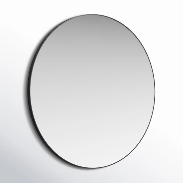 Elegant Franco 34" Round Silver and Gold Wall Mirror