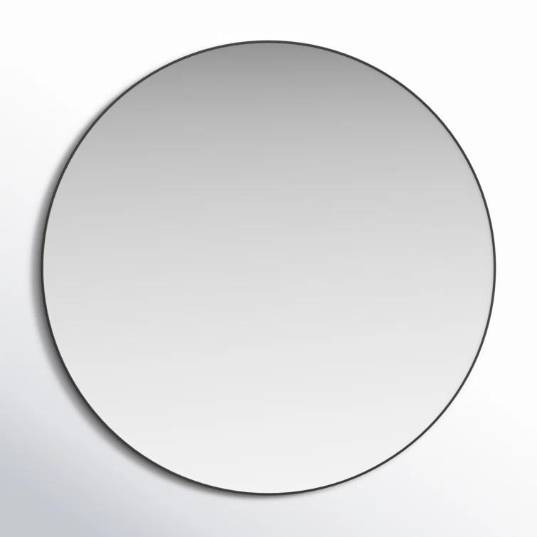 Elegant Franco 34" Round Silver and Gold Wall Mirror