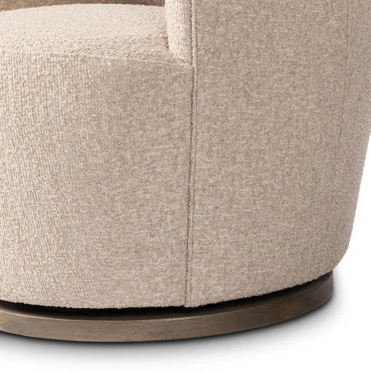 Margie Swivel Chair - Natural Boucle