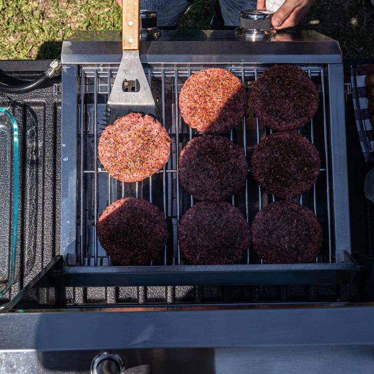 Monument Grills 13742,2-Burner Portable Stainless Steel Tabletop Propane Gas Grill with High Lid and Travel Locks, 15,000 BTU – Perfect for Family BBQs