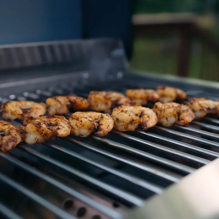 Monument Grills 13742,2-Burner Portable Stainless Steel Tabletop Propane Gas Grill with High Lid and Travel Locks, 15,000 BTU – Perfect for Family BBQs