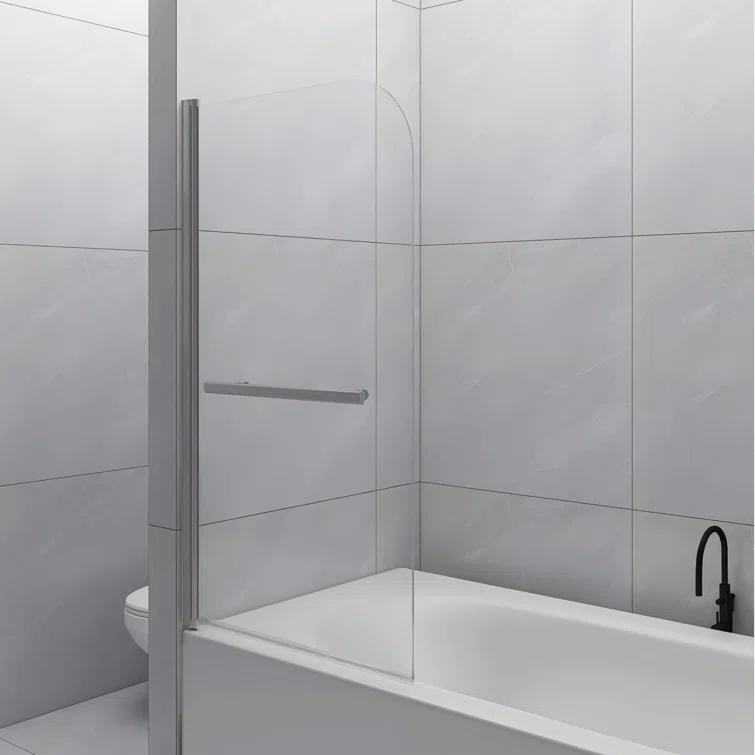 31 "Wx 55"H 180°Swivel Tub Screen Panel Shower Door