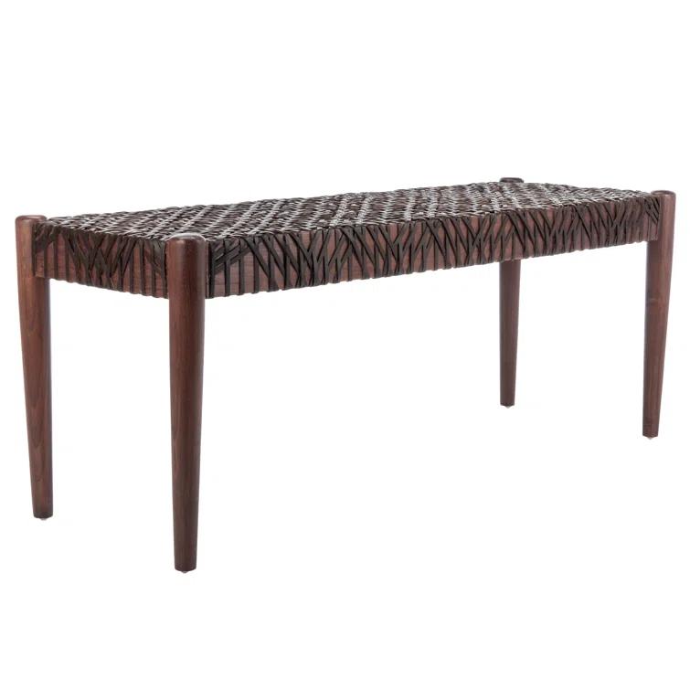 Kazbah 47" Genuine Leather Bench