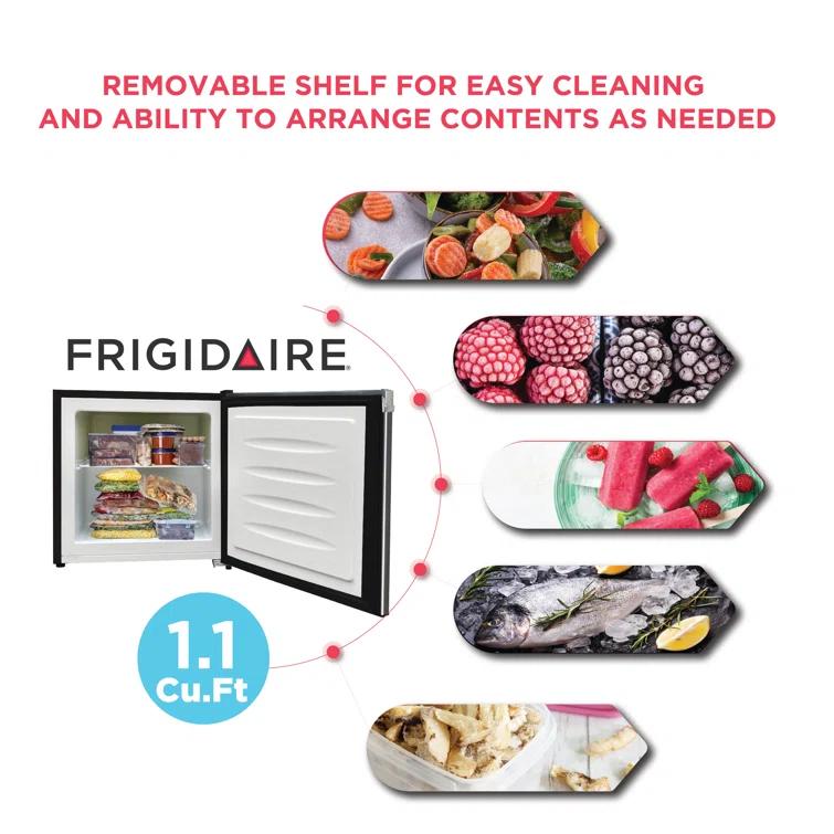 Frigidaire, 1.1 Cu. Ft. Upright Freezer, Platinum