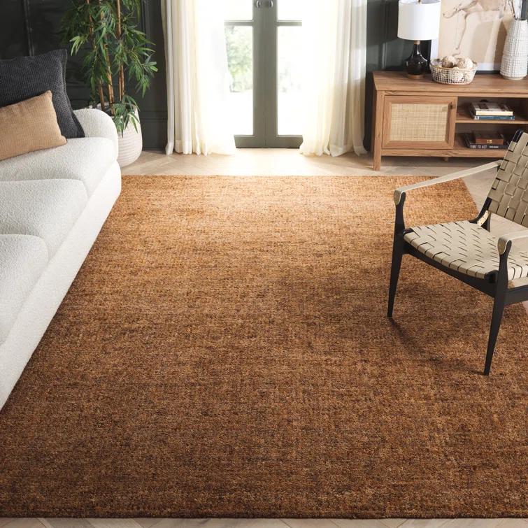 SAFAVIEH Gabbeh Verity Abstract Area Rug, Gold/Brown, 6' x 6' Square