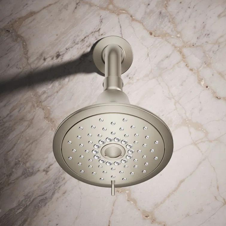 Kohler Forte 1.75 gpm Multifunction Wall Mount Showerhead, Three Spray Settings, 5.5" High Pressure Spray Head