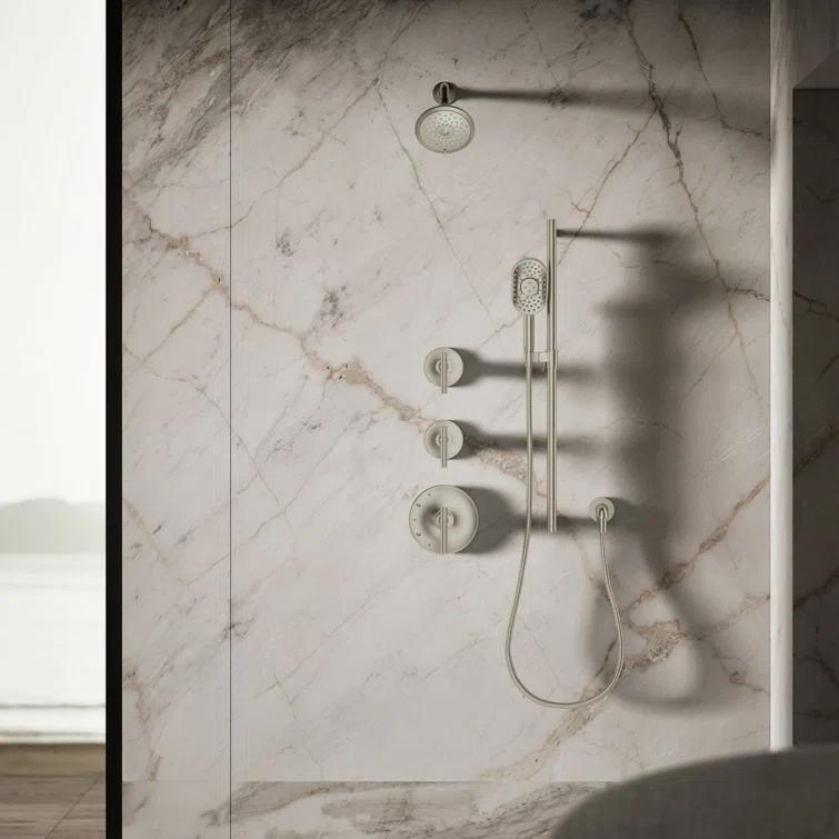 Kohler Forte 1.75 gpm Multifunction Wall Mount Showerhead, Three Spray Settings, 5.5" High Pressure Spray Head