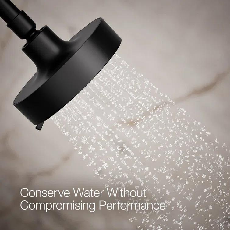 Kohler Purist 2.5 Gpm Multifunction Wall Mount Showerhead, Three Spray Settings, 5.5" High Pressure Spray Head
