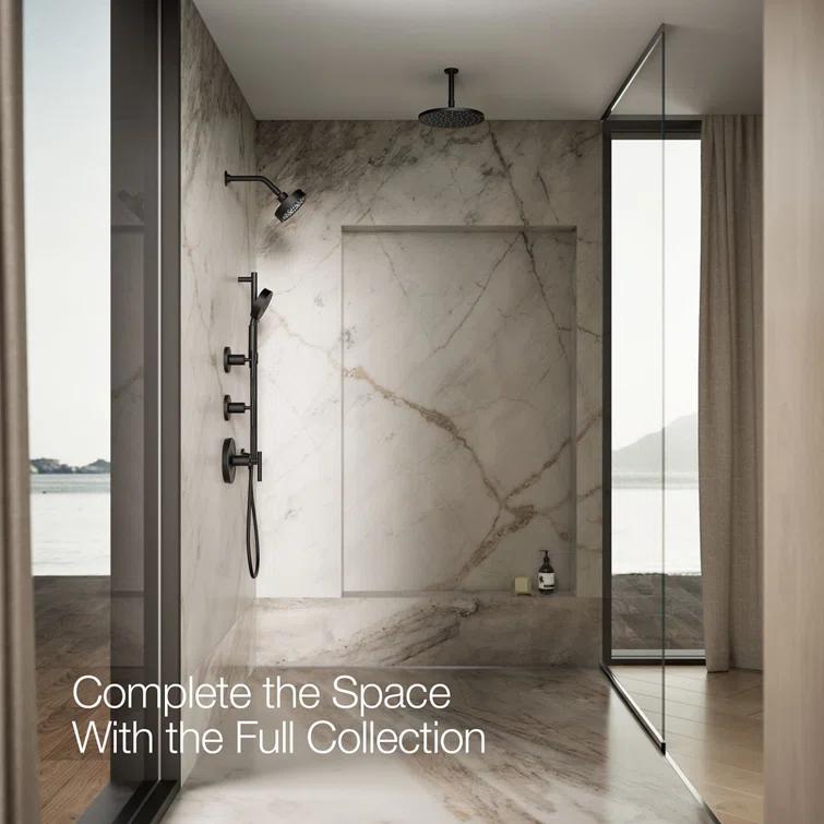 Kohler Purist 2.5 Gpm Multifunction Wall Mount Showerhead, Three Spray Settings, 5.5" High Pressure Spray Head
