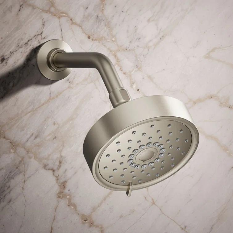 Kohler Purist 2.5 Gpm Multifunction Wall Mount Showerhead, Three Spray Settings, 5.5" High Pressure Spray Head
