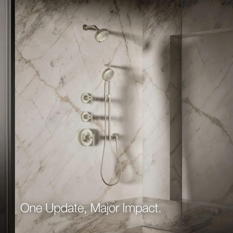 Kohler Purist 2.5 Gpm Multifunction Wall Mount Showerhead, Three Spray Settings, 5.5" High Pressure Spray Head