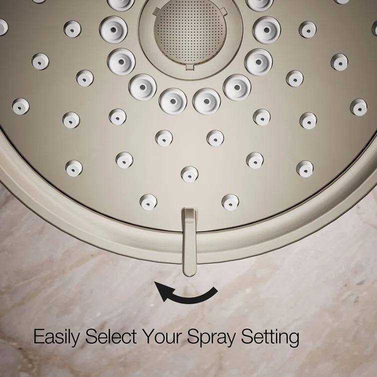 Kohler Purist 2.5 Gpm Multifunction Wall Mount Showerhead, Three Spray Settings, 5.5" High Pressure Spray Head