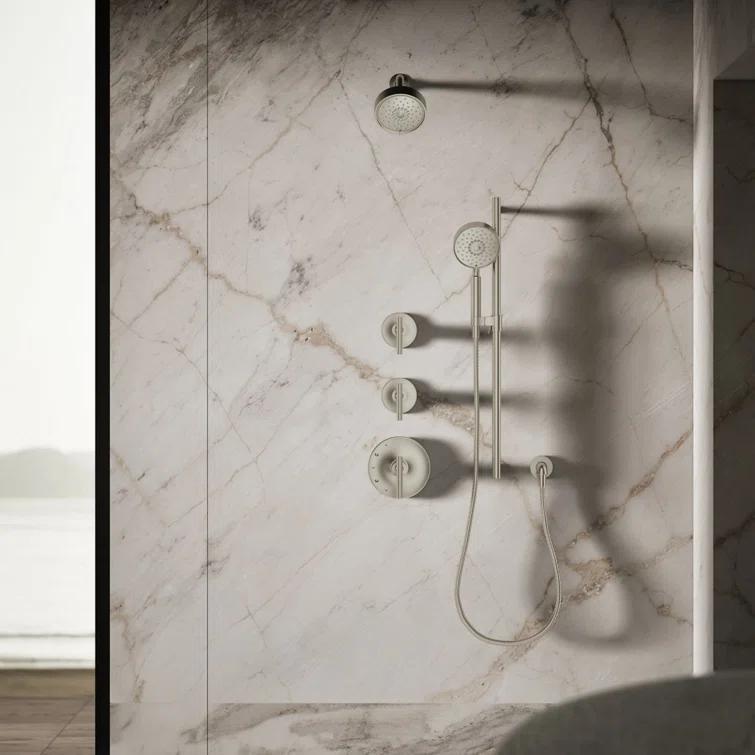 Kohler Purist 2.5 Gpm Multifunction Wall Mount Showerhead, Three Spray Settings, 5.5" High Pressure Spray Head