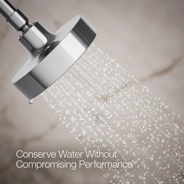 Kohler Purist 2.5 Gpm Multifunction Wall Mount Showerhead, Three Spray Settings, 5.5" High Pressure Spray Head