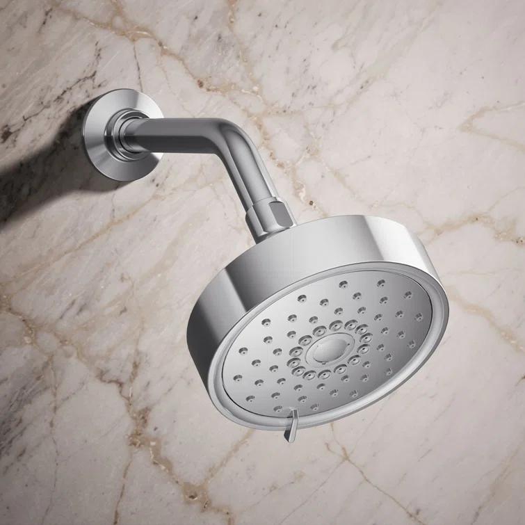 Kohler Purist 2.5 Gpm Multifunction Wall Mount Showerhead, Three Spray Settings, 5.5" High Pressure Spray Head