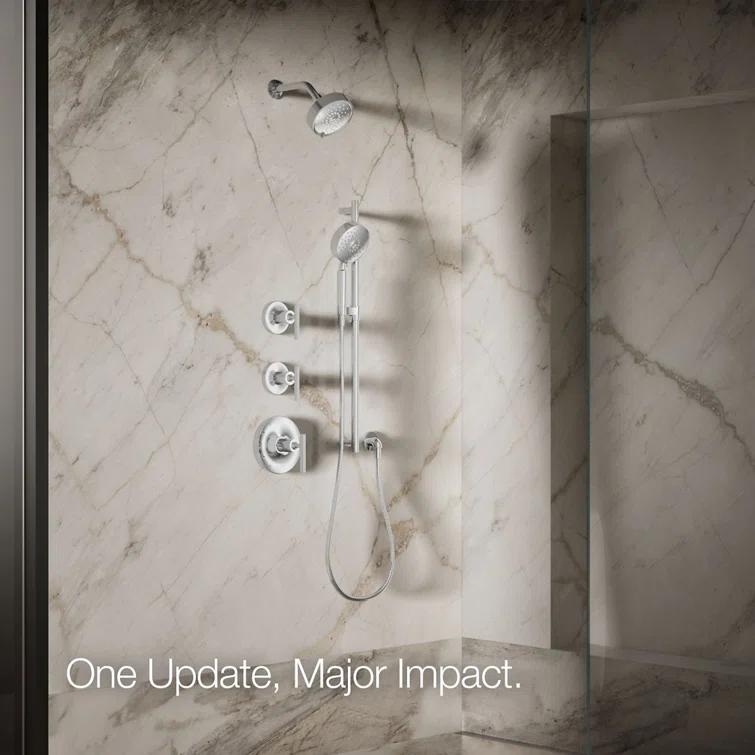 Kohler Purist 2.5 Gpm Multifunction Wall Mount Showerhead, Three Spray Settings, 5.5" High Pressure Spray Head