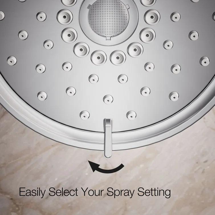Kohler Purist 2.5 Gpm Multifunction Wall Mount Showerhead, Three Spray Settings, 5.5" High Pressure Spray Head
