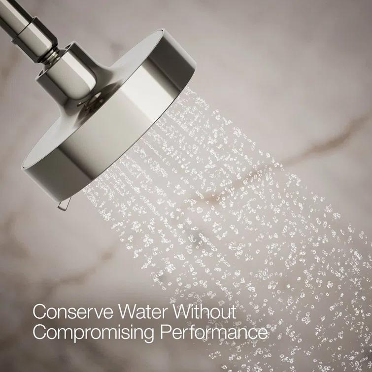 Kohler Purist 2.5 Gpm Multifunction Wall Mount Showerhead, Three Spray Settings, 5.5" High Pressure Spray Head