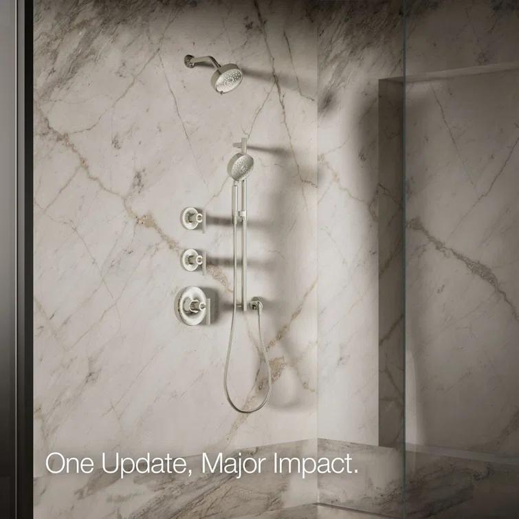 Kohler Purist 2.5 Gpm Multifunction Wall Mount Showerhead, Three Spray Settings, 5.5" High Pressure Spray Head