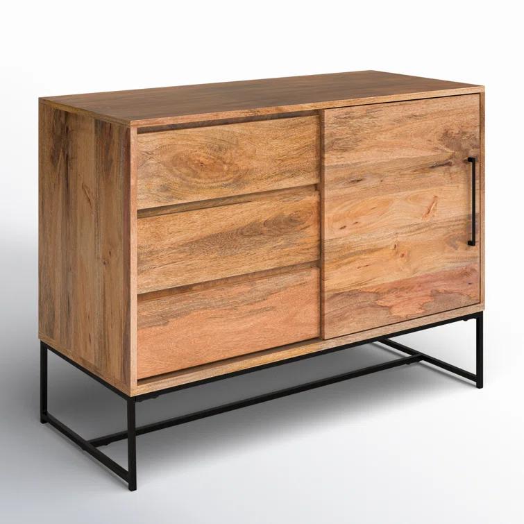 Ascent 40" Wide 3 Drawer Solid Mango Wood Server
