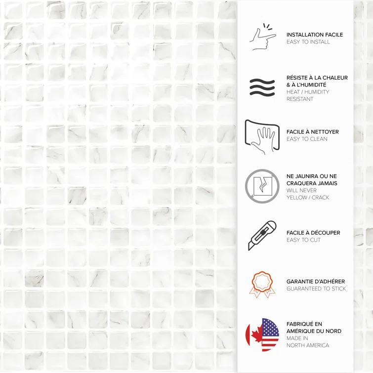 Peel and Stick Gel Backsplash Tile Blok 12" x 22"