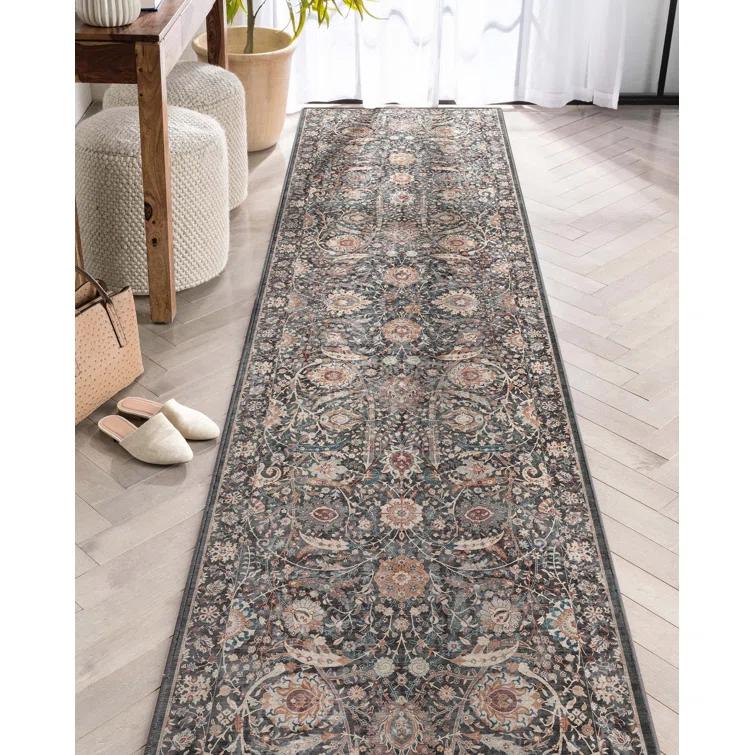 Asha Oriental Floral Flat-Weave Rug