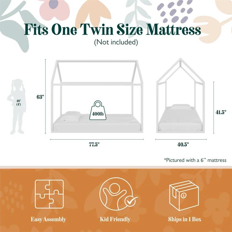 Skyler Metal Montessori House Bed