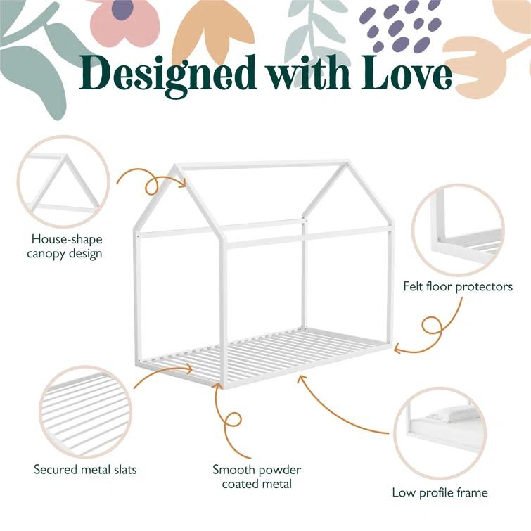 Skyler Metal Montessori House Bed