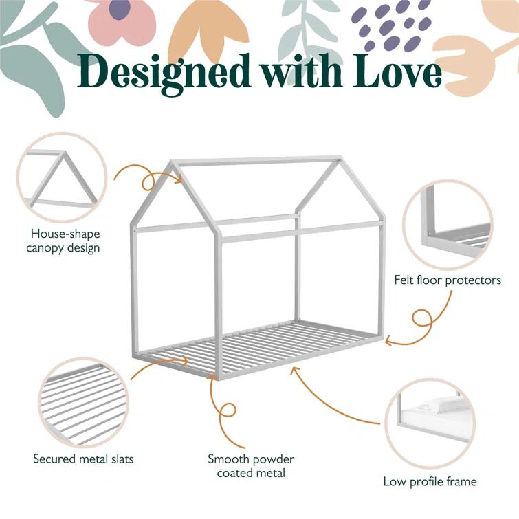 Skyler Metal Montessori House Bed