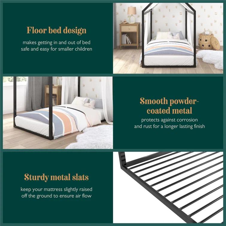 Skyler Metal Montessori House Bed