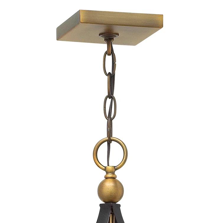 Hinkley 4-Light Open Frame Foyer Chain-Hung Rectangle Chandelier