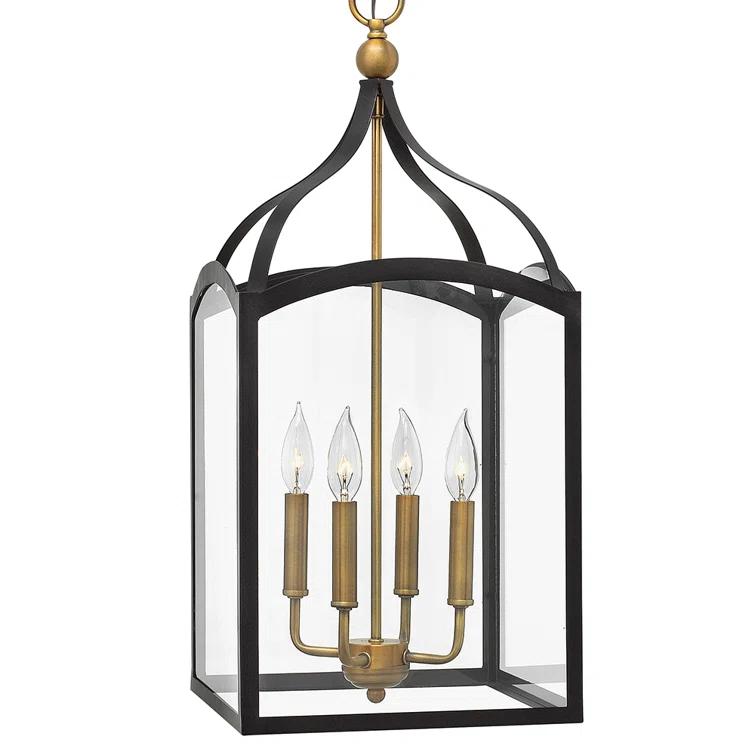 Hinkley 4-Light Open Frame Foyer Chain-Hung Rectangle Chandelier