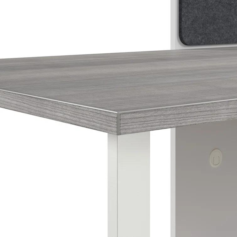 Bush Business Furniture Hustle 2 Person Office Cubicle Desk With Storage And Tackboard
