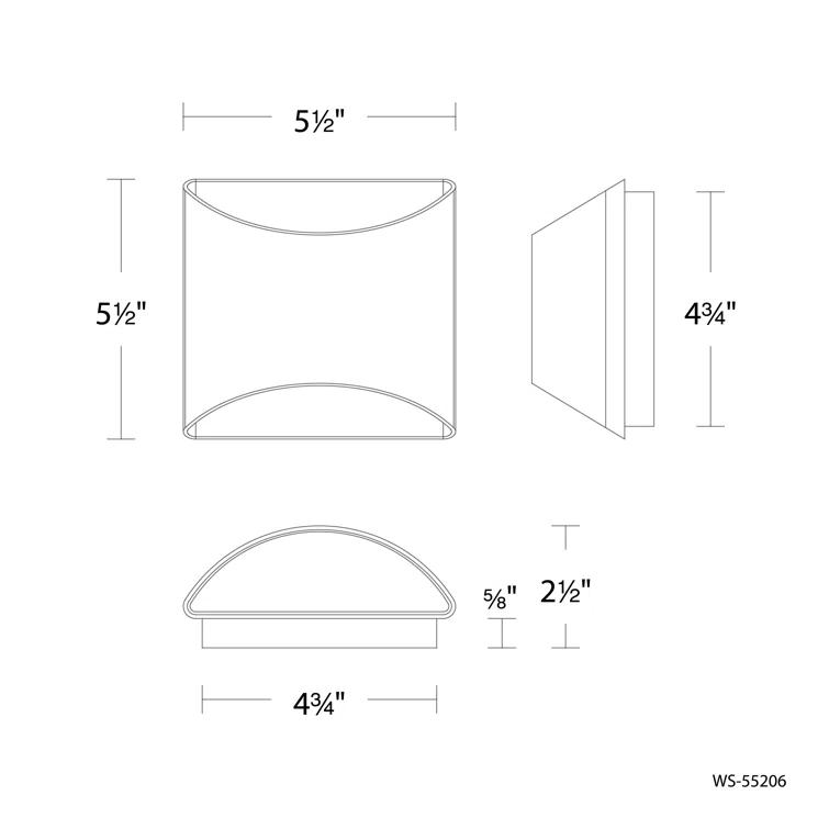 Duet 5.5" LED Wall Sconce With Built-in Color Temperature Adjustability (2700K-3000K-3500K)